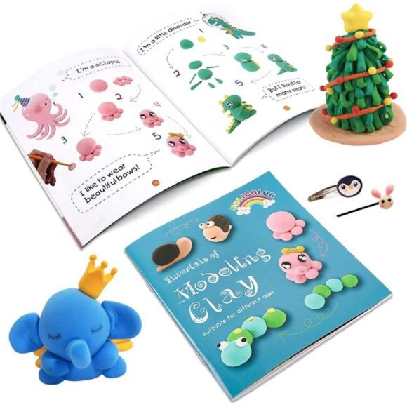 50 Colors Air Dry Clay Magic Modeling Clay w/ Accessories & Tool for 3-12 Yrs - Picture 4 of 6